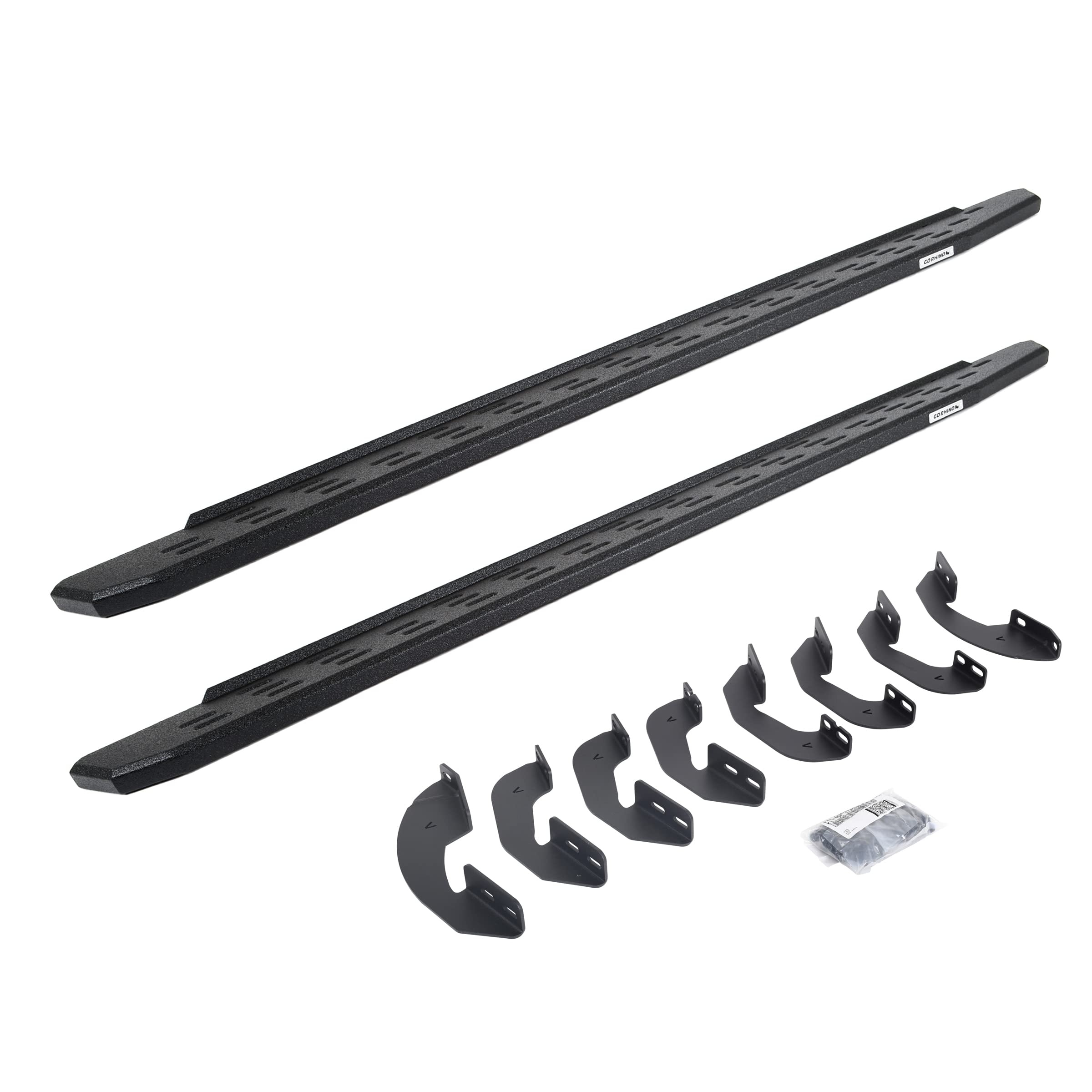 Go Rhino Running Boards & Brackets RB30 | Galvanized Steel, Protective Bedliner Coating | 69641687T | Fits 2007-2021 Toyota Tundra Crew Max Pickup
