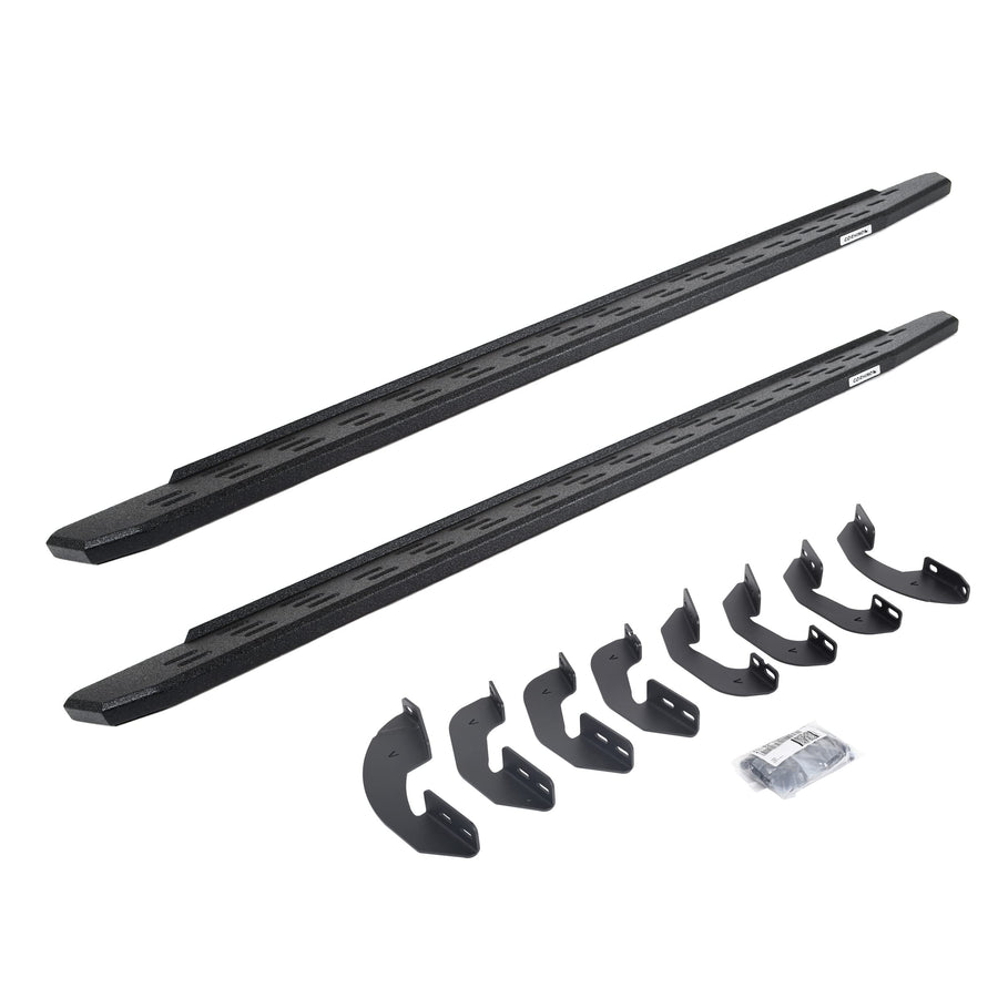 Go Rhino Running Boards & Brackets RB30 | Galvanized Steel, Protective Bedliner Coating | 69641687T | Fits 2007-2021 Toyota Tundra Crew Max Pickup