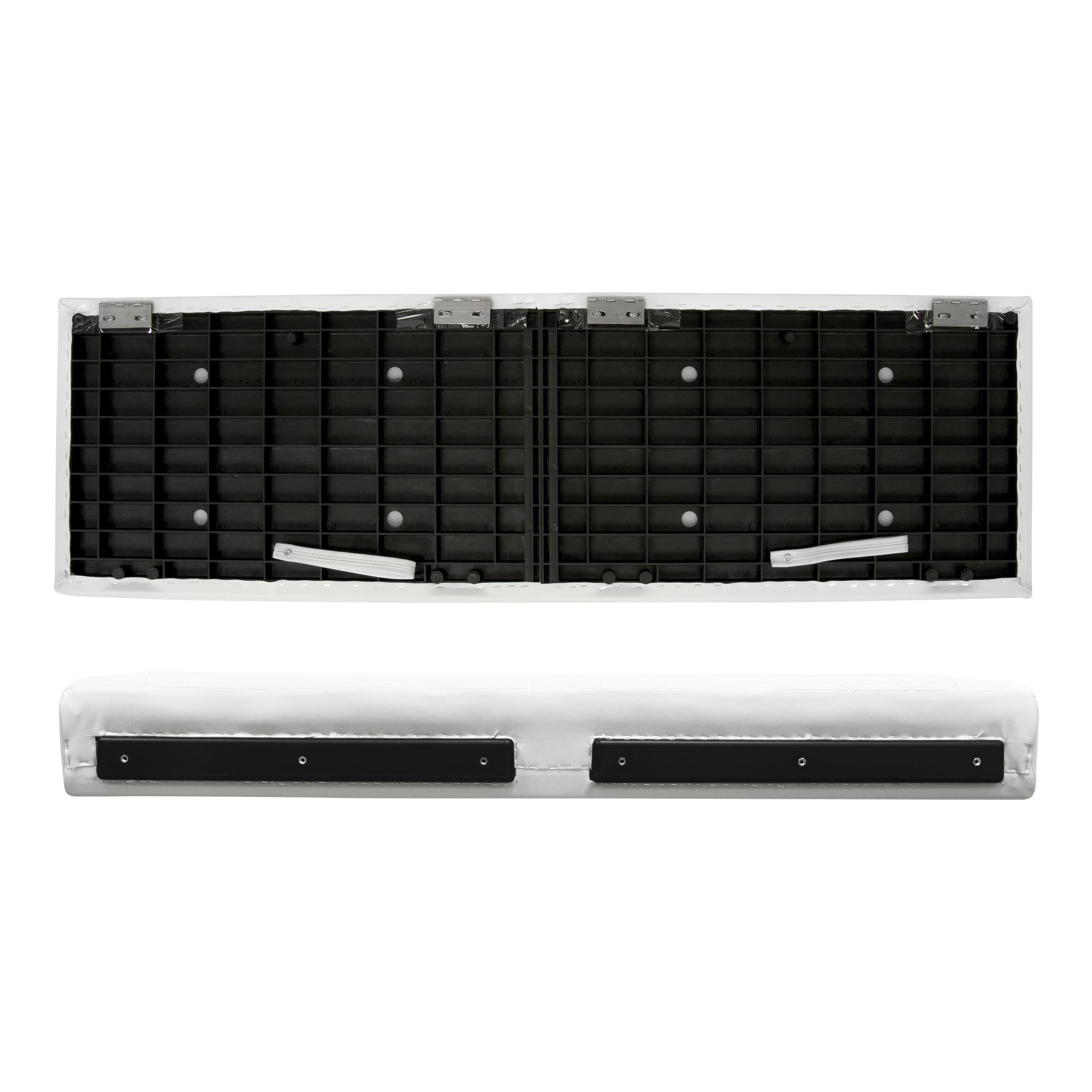 DLX106-1906 Wise DLX Series 55" Pontoon Bench Cushion Set - White/Crimson Red