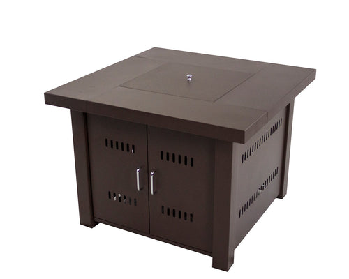 Avalon Square Gas Fire Pit Table, Pleasant Hearth OFG900T, 38" , white