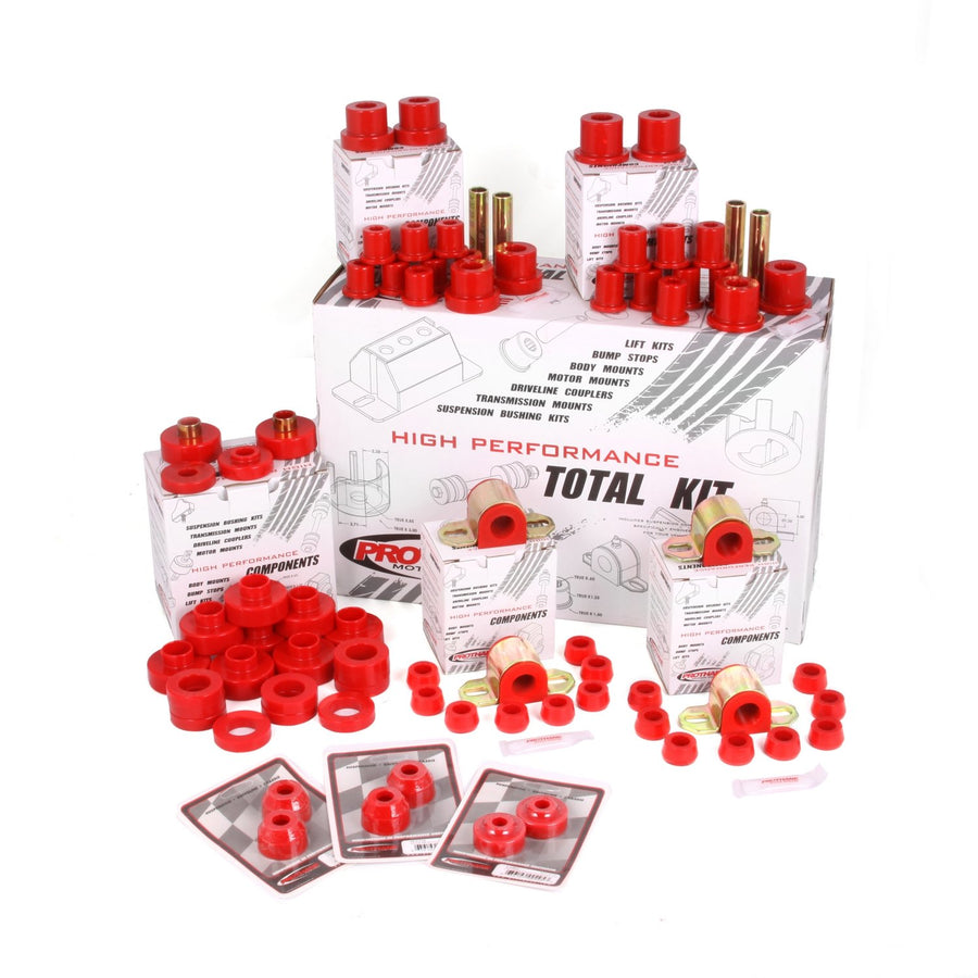 Rugged Ridge | Polyurethane Suspension Bushing Kit, Red | 18350.02 | Fits 1976-1979 Jeep CJ-5 & CJ-7