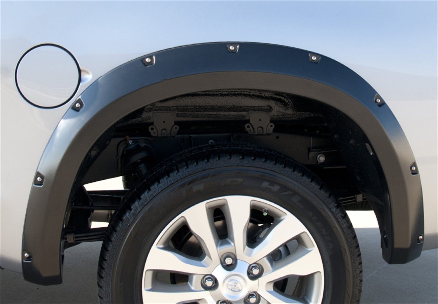 Lund Elite Series RX602SB Black Rivet Style Standard Rear Fender Flare - 2 Piece