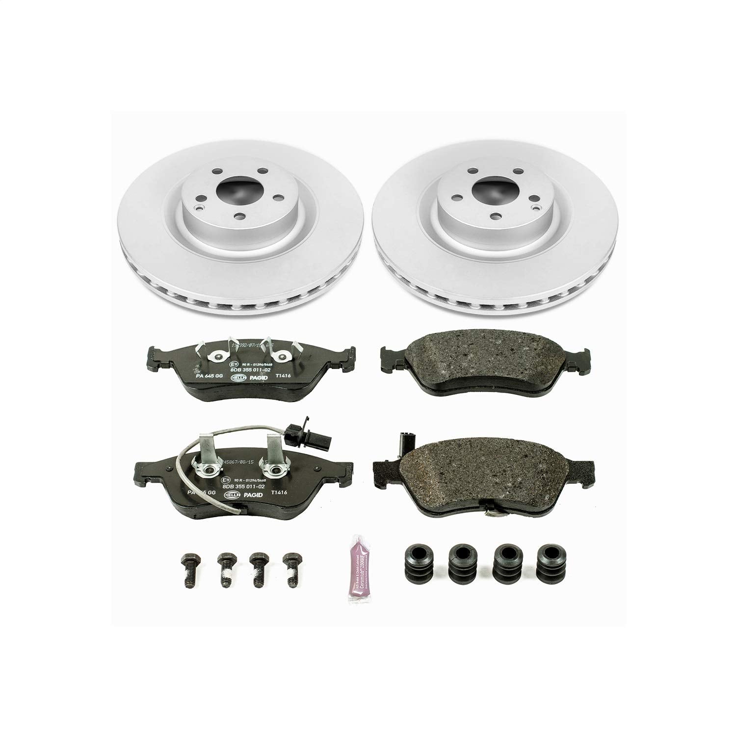 Power Stop ESK4571 Euro-Stop Front Brake Kit For Audi A8 Quattro 2005-2009, Audi S8 2007-2009 [Model Specific]