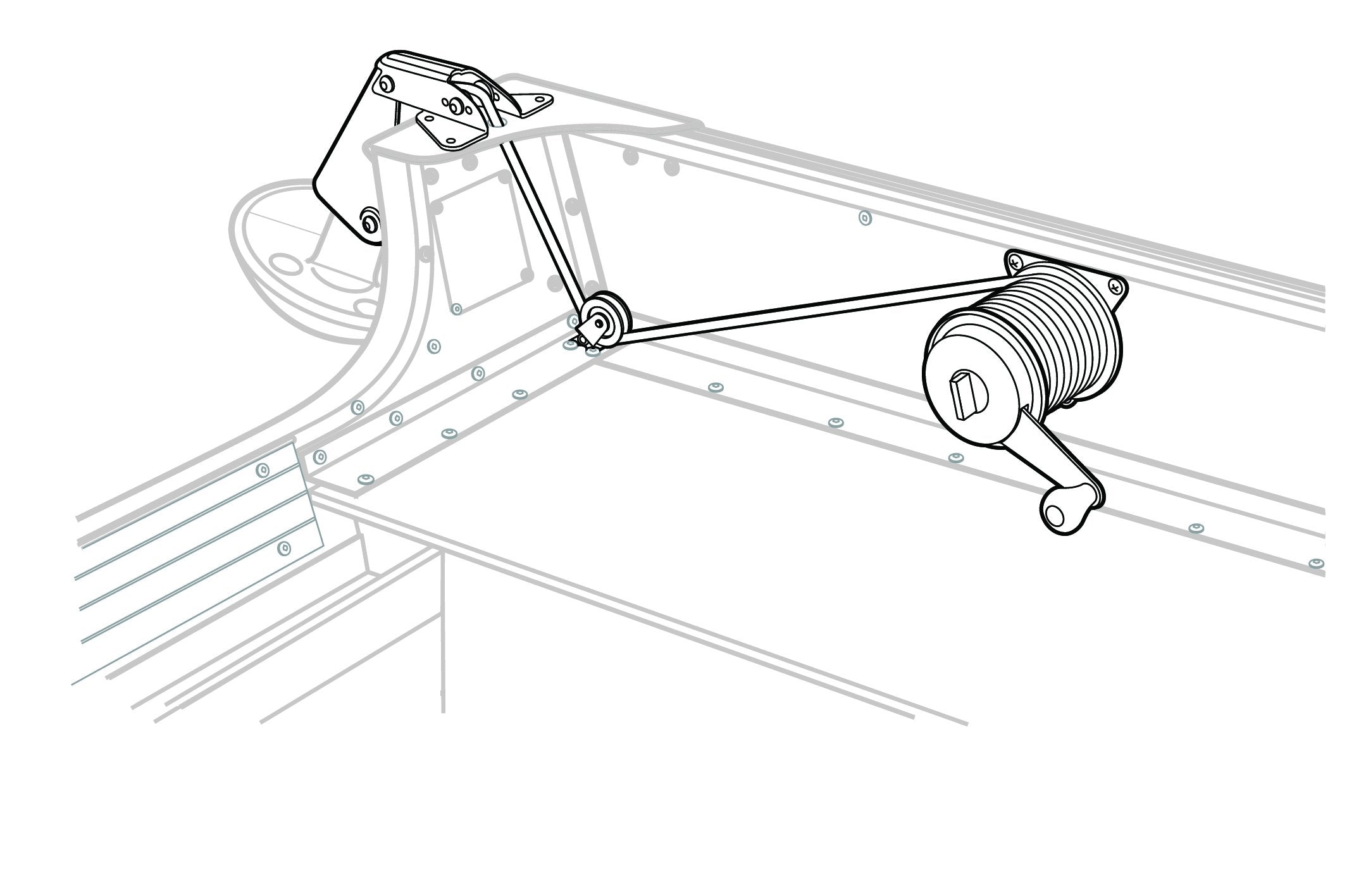 Attwood Anchor Lift System 13710-4, Lifts and Drops Anchor, Heavy-Gauge Steel, Self-Lubricating Nylon Wheels