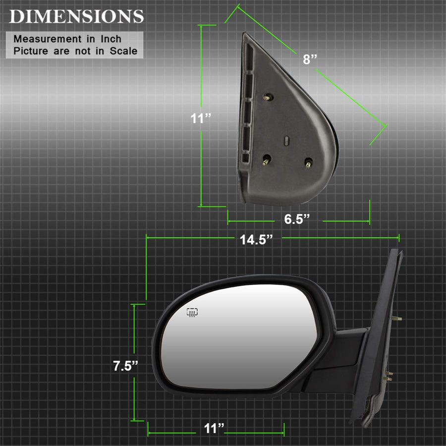 Mirror, Spyder Xtune 1 Pack MIR-03CS07-PW-L