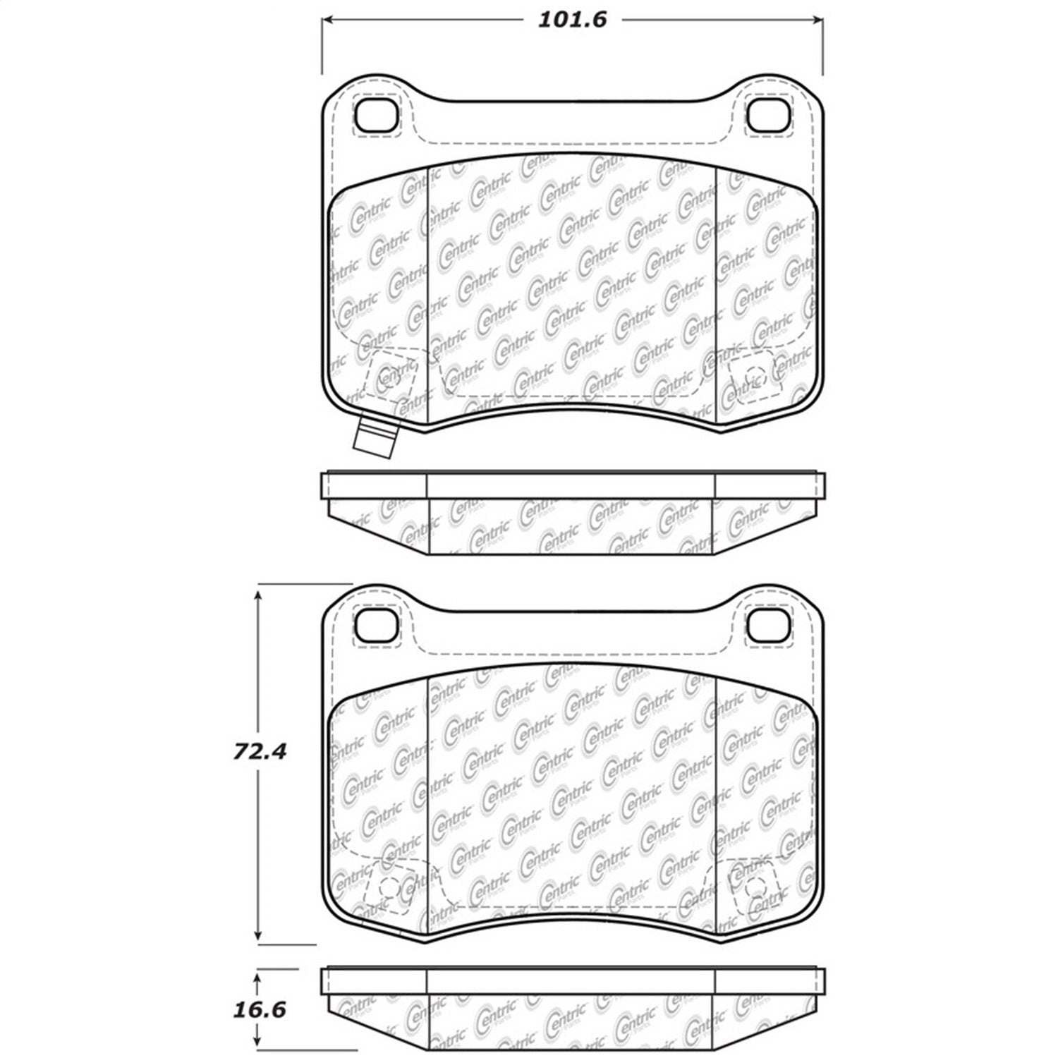 Rear StopTech 308.13660 Brake Pads with Shims