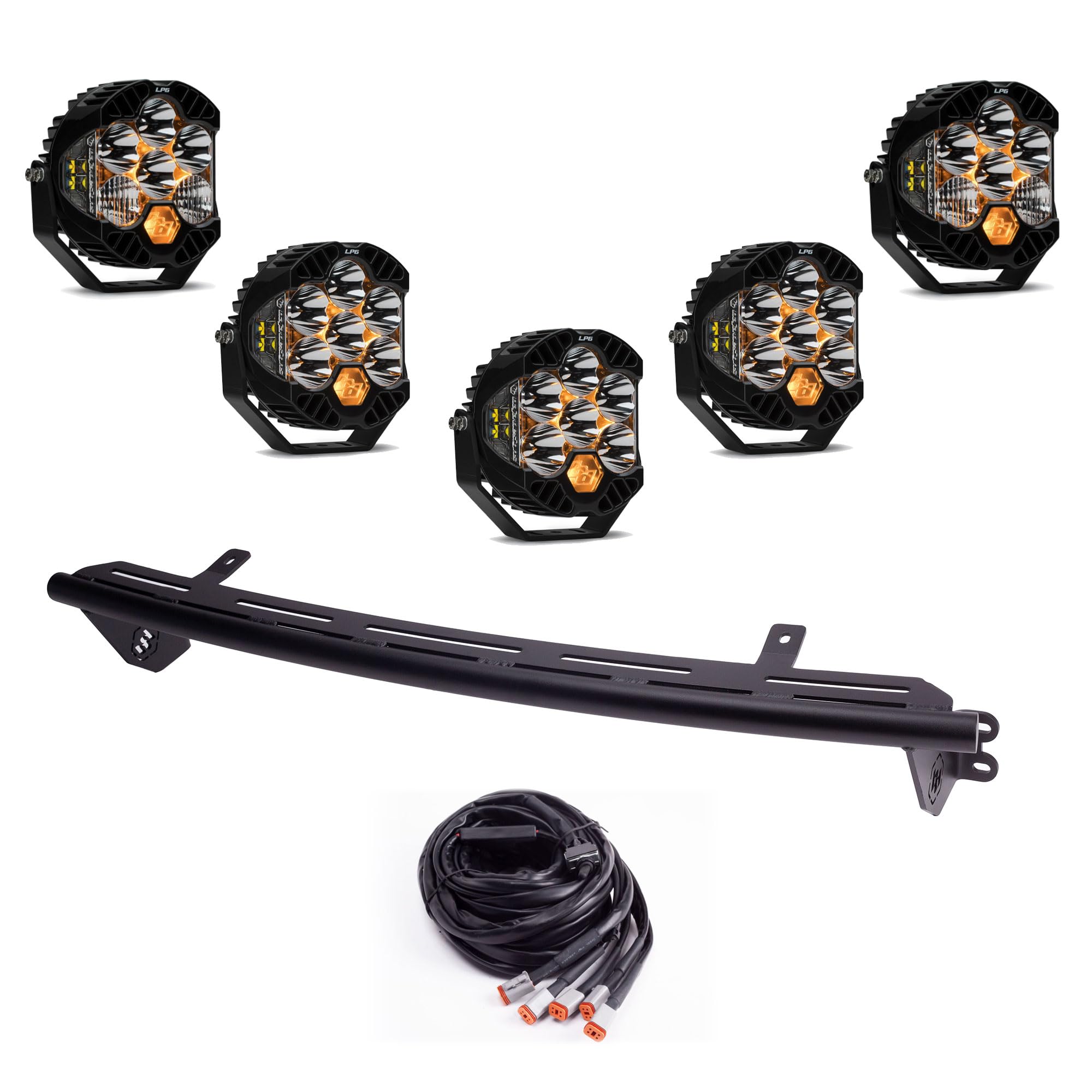 Baja Designs LP6 Pro LED Light Kit Bull Bar for Ford F-250/350 2023+ with Toggle - (Multi-Pattern - Clear)