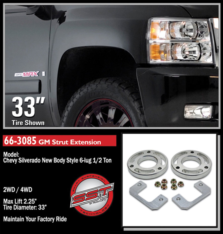 66-3085 ReadyLift 2.25" Front Leveling Kit - GM Full Size Truck / SUV 1500 LD 6-Lug