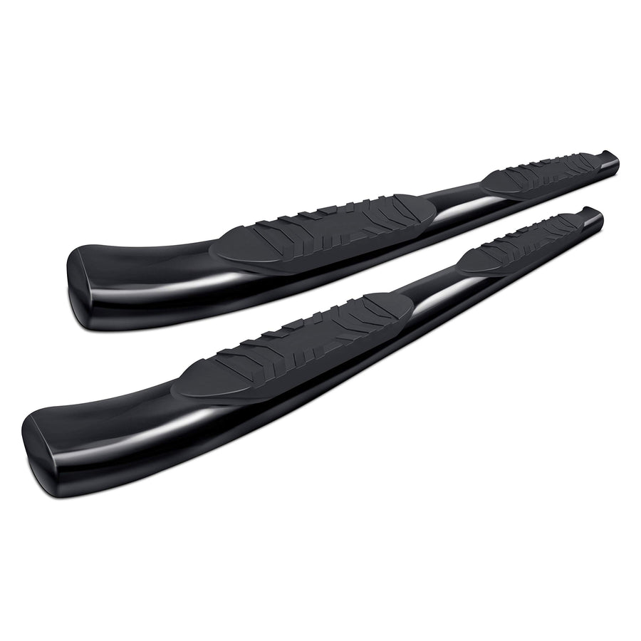 Lund Nerf Bar 24291007 (Oval 5" Black Stainless Steel Curved for Chevrolet and GMC Full Size Trucks with Crew Cab)