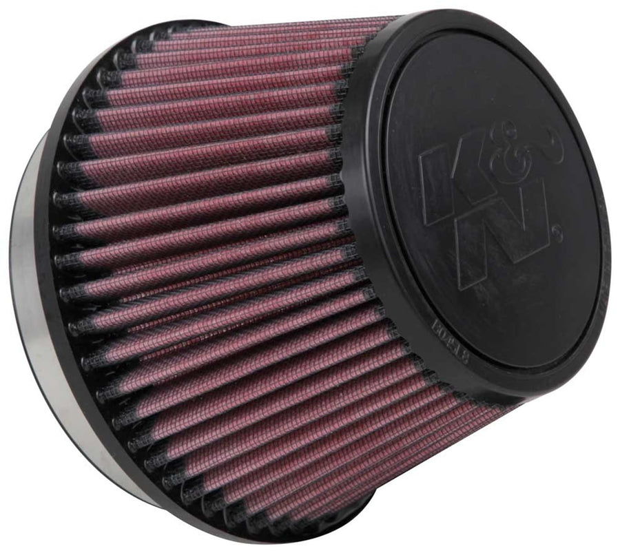 High-Flow K&N Original Lifetime Universal Clamp-On Air Filter: High Performance, Premium, Washable: Flange Diameter: 5 In, Filter Height: 4.125 In, Flange Length: 1 In, Shape: Round Tapered, RU-5163