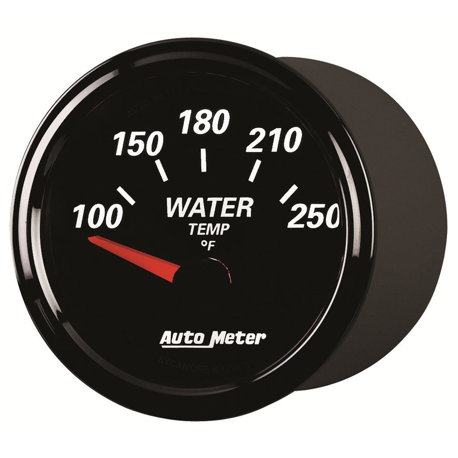 Auto Meter 2-1/16" Designer Black II Short Sweep Electric Water Temperature Gauge 1238