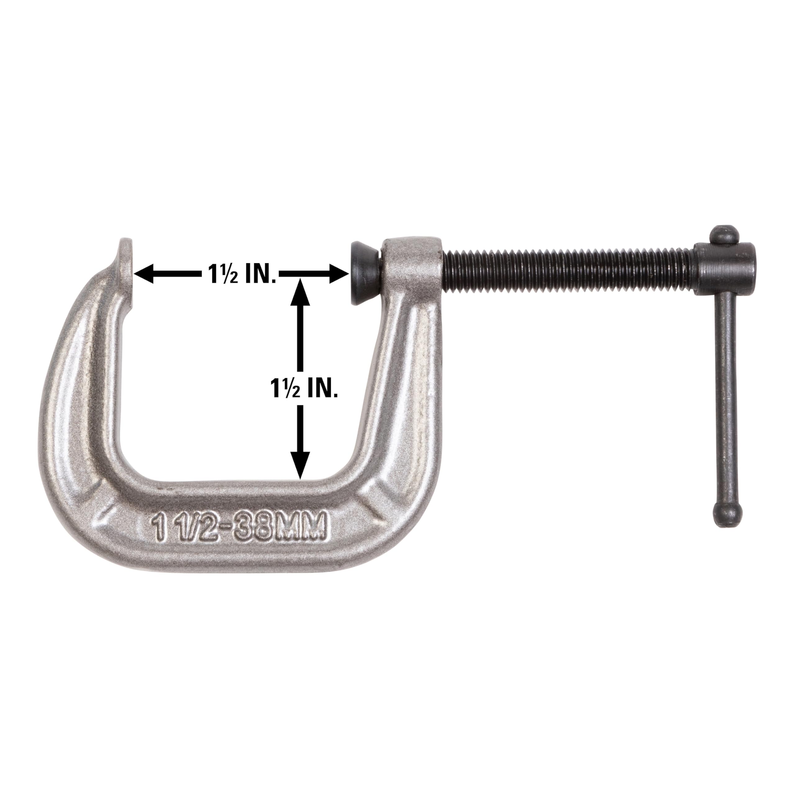 C-Clamp Wilton, 1-1/2" Opening, 1-1/2" Throat, 820 Lbs. Clamping Force (Model 141-1/2C)