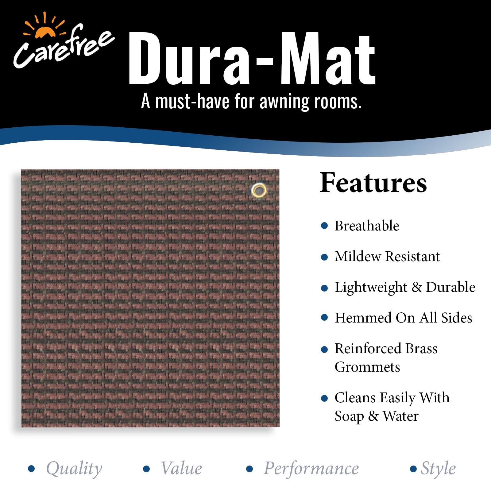 Dura-Mat Carefree 181875 Bordeaux, 8" x 18"