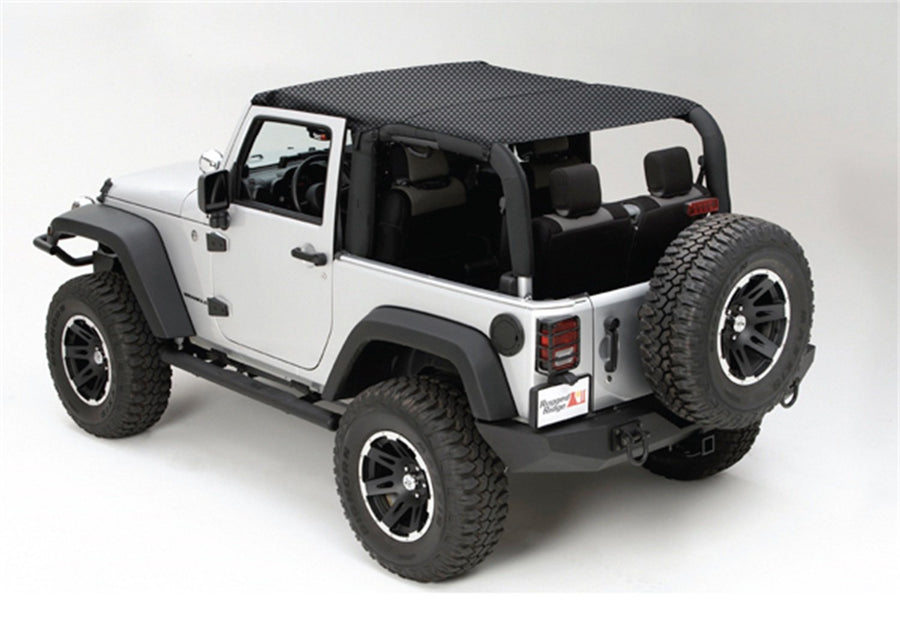 Island Top, Rugged Ridge Mesh, Black | 13579.13 | Fits 2010-2018 Jeep Wrangler JKU 4-Door