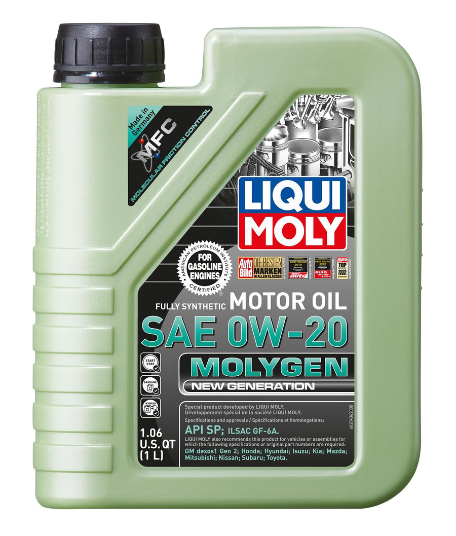 Molygen New Generation LIQUI MOLY SAE 0W-20 | 1 L | Fully synthetic engine oil | SKU: 20436