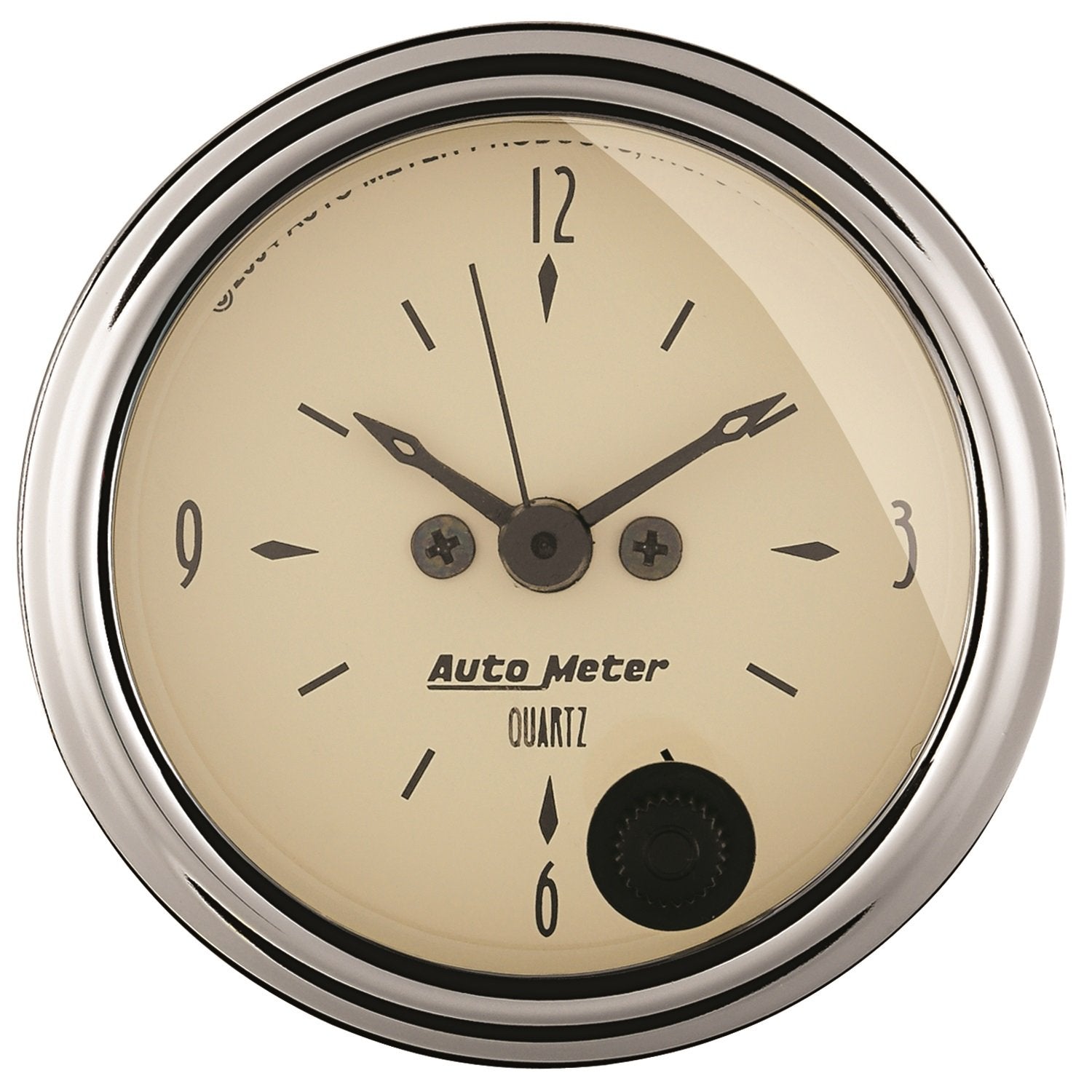 AUTO METER Antique Beige Clock 1885 Regular, 2.3125 in.