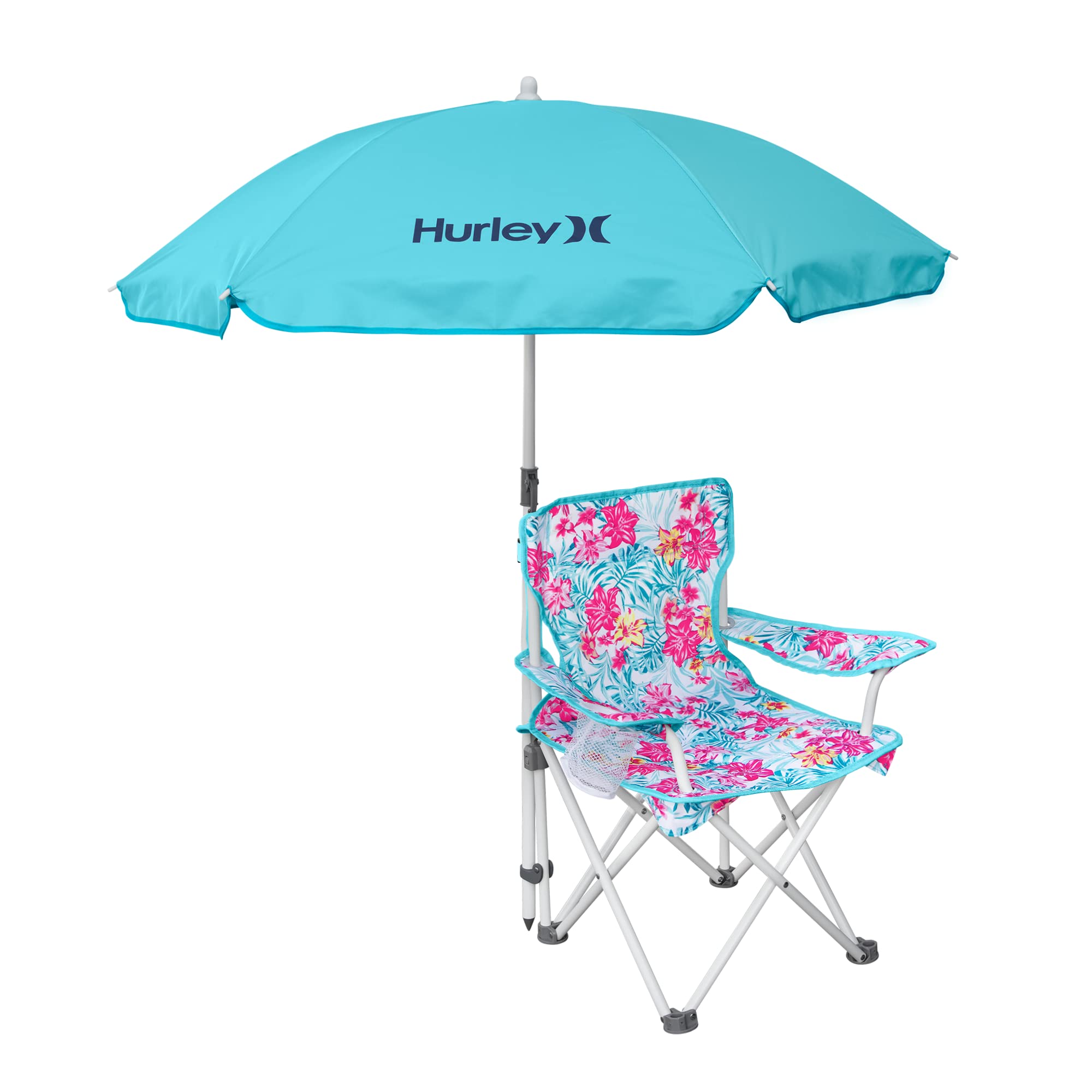 Kids Hurley Quad Chair with Umbrella, One Size, Lily Aqua