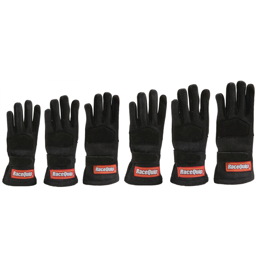 3550089RQP RaceQuip® 355 Series Driving Gloves SFI 3.3/5 Black/Black Youth 3XS