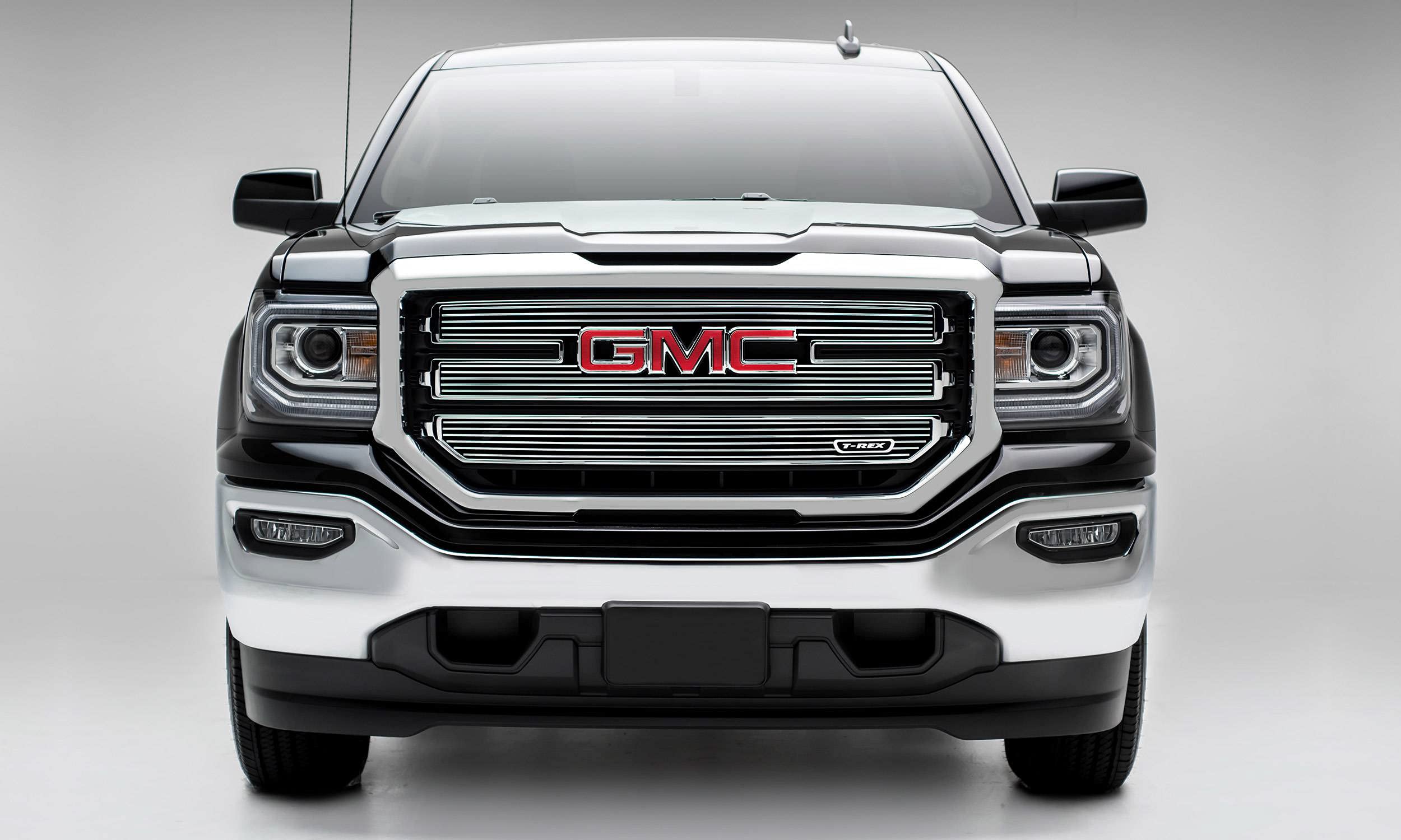2016-2018 Sierra 1500 SLT T-Rex Grilles Billet Grille, Polished, 3 Pc, Overlay - PN #21215