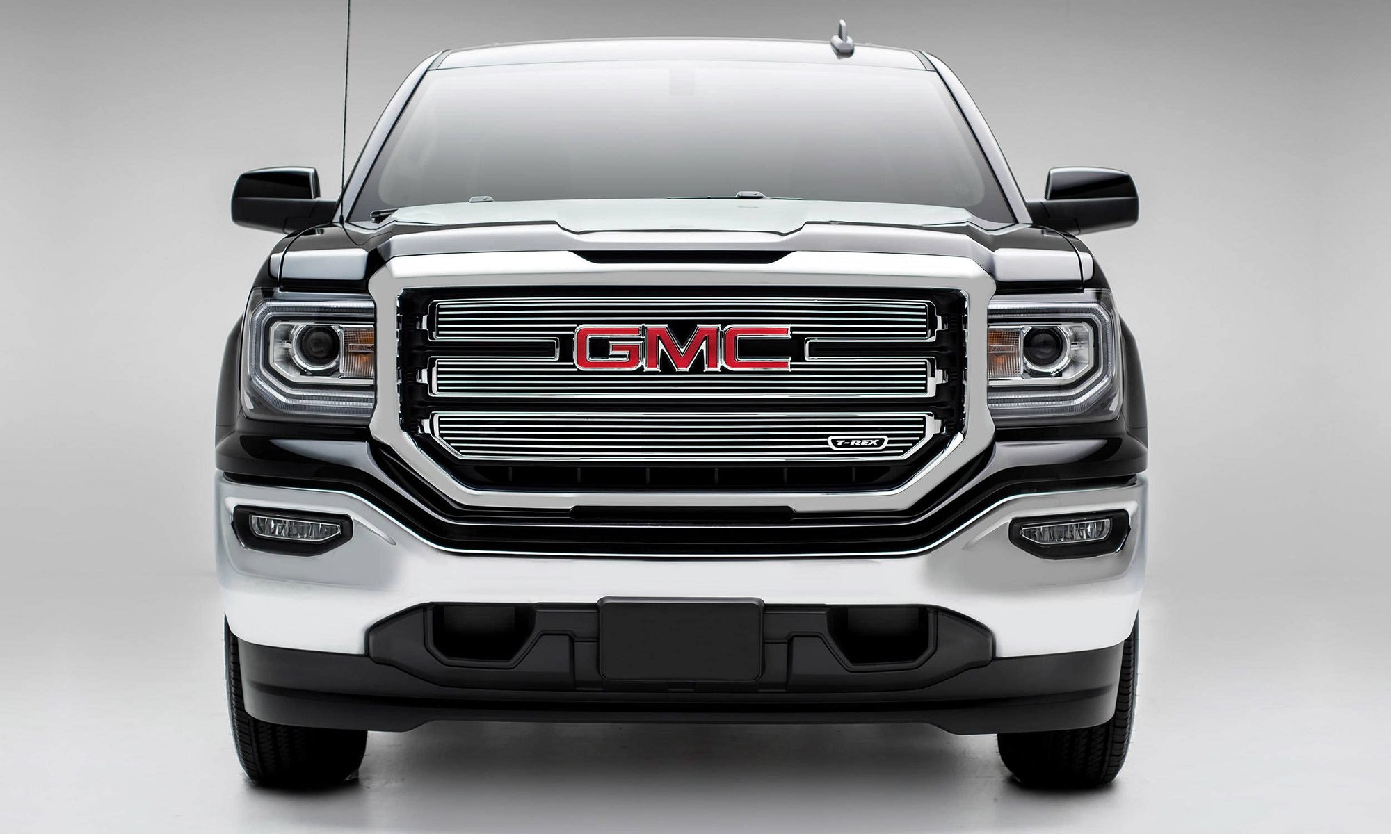 2016-2018 Sierra 1500 SLT T-Rex Grilles Billet Grille, Polished, 3 Pc, Overlay - PN #21215