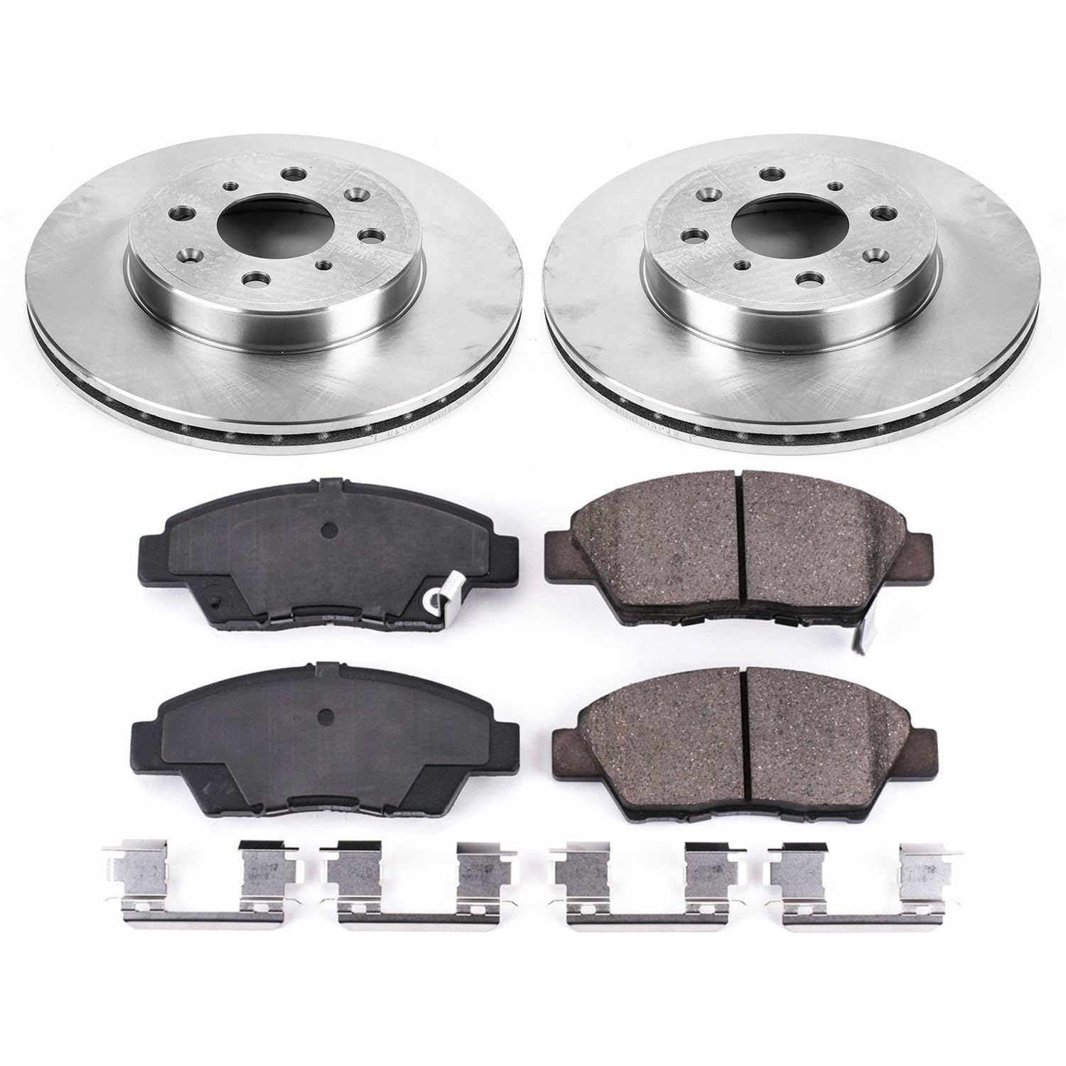 Power Stop KOE7032 Front Replacement Brake Kit-OE Brake Rotors & Ceramic Brake Pads For Honda Fit 2015-2020 [Model Specific]