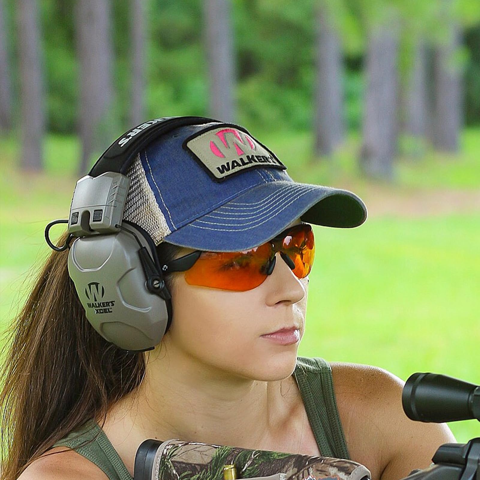 Walker's Shooting Elite Sport Glasses - Impact-Resistant Anti-Fog Soft Non-Slip Ventilated Adjustable UV Protection Hunting Range Shooting Sports Glasses, Vermillion