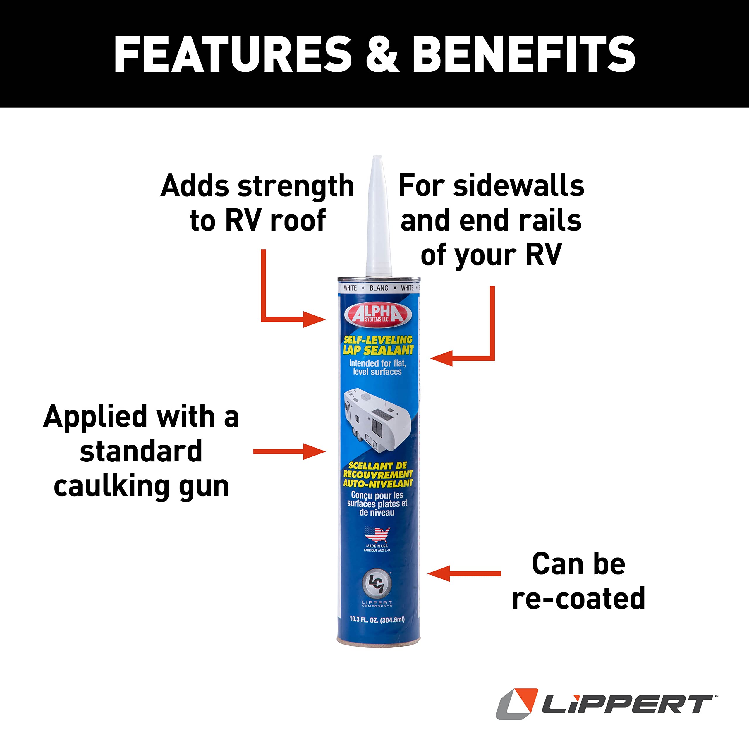 Self-Leveling Sealant 5121 ALPHATHANE for RVs, Travel Trailers and 5th Wheel Motorhomes