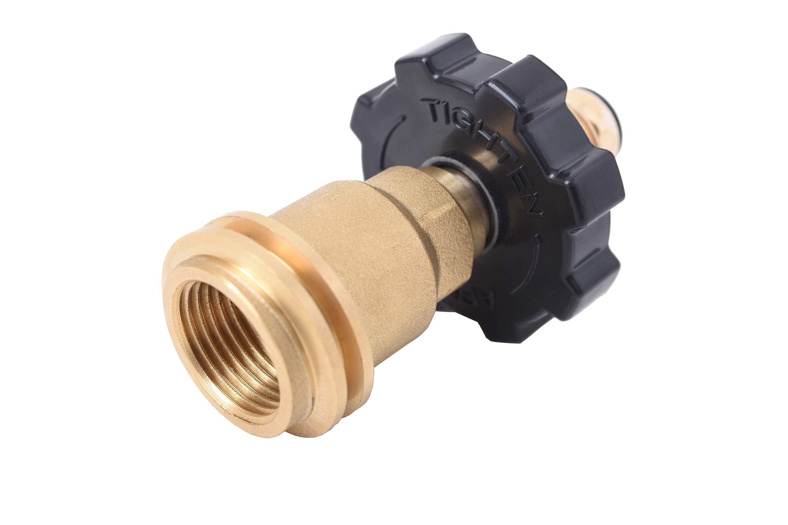 Flame King Propane Tank Adapter QCC1 to POL Type Converts Propane Tank from Old to New Connection