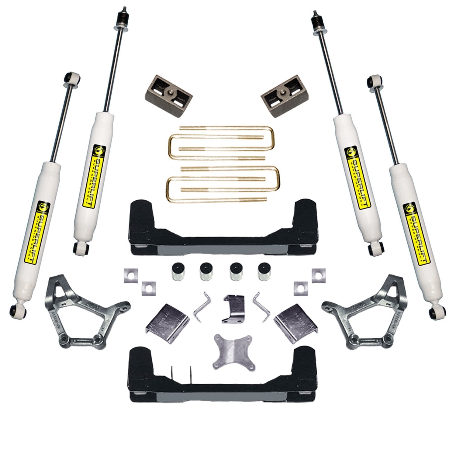 SUPERLIFT SUSPENSION RealTruck 4-5" Lift Kit | Complete Lift Kit with Front & Rear Shadow Series Shocks | K306 | Fits 1986-1995 Toyota Pickup/1986-1990 4-Runner 4WD EXCEPT 89-95 Short Bed Standard Cab