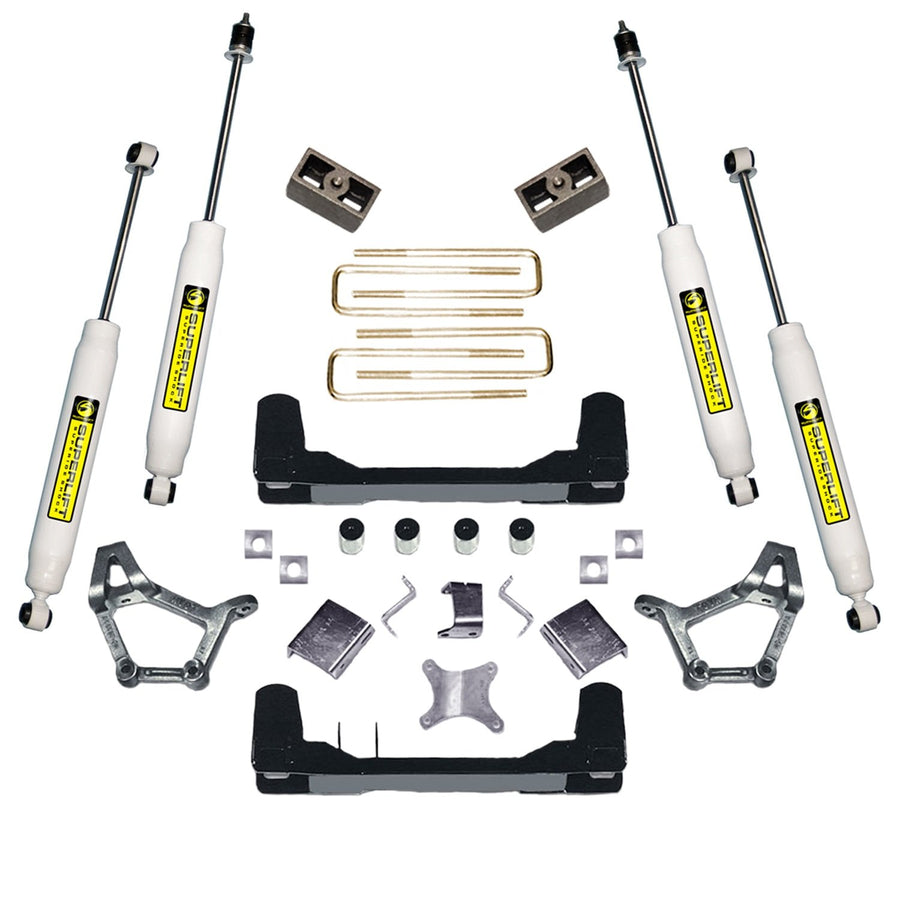SUPERLIFT REALTRUCK SUSPENSION 4-5" Lift Kit for Toyota Pickup | Complete Lift Kit with Front & Rear Shadow Series Shocks | K307 | Fits 1989-1995 Toyota Pickup Short Bed, Standard Cab