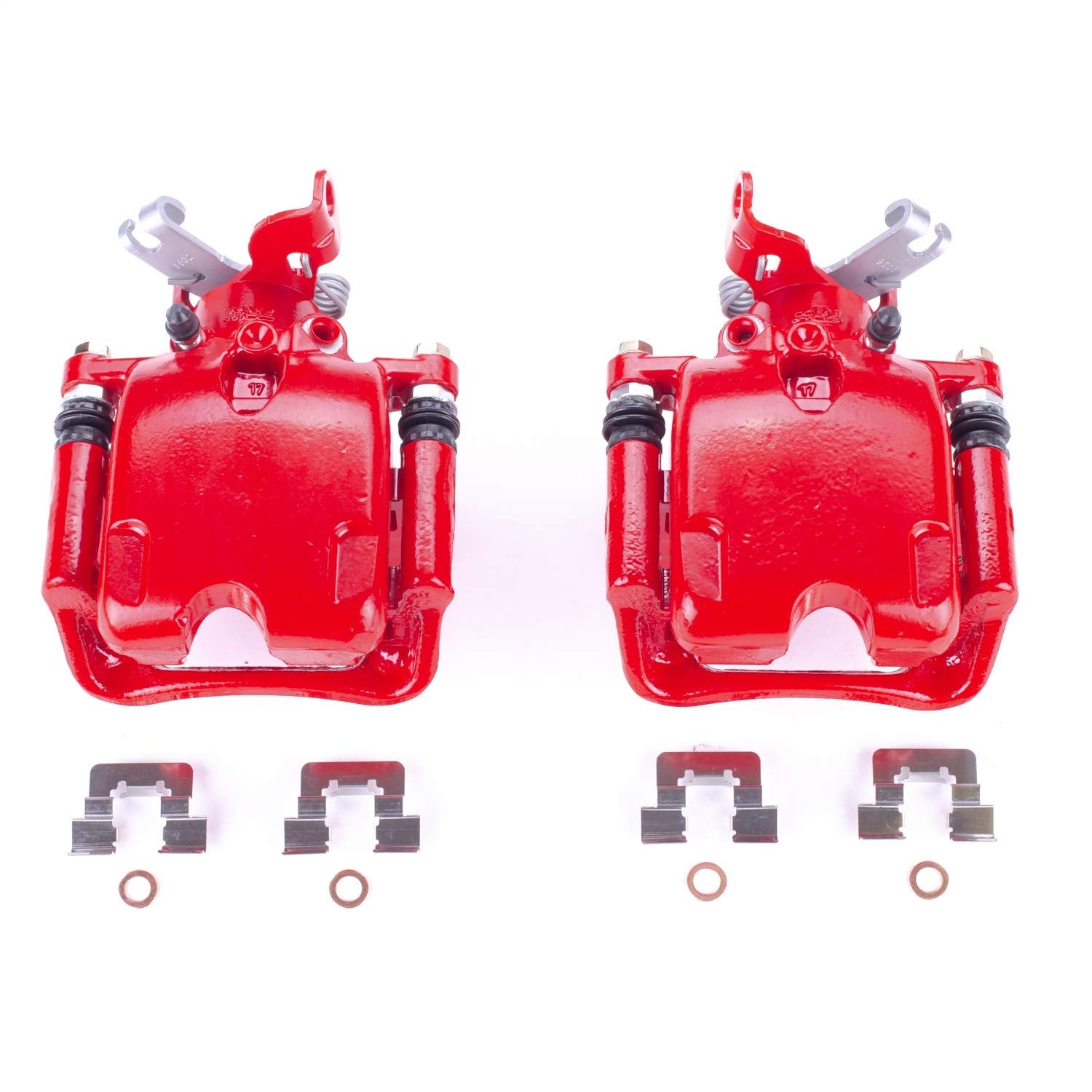 Power Stop Pair of High-Temp Red Powder Coated Rear Calipers For Buick LaCrosse, Buick Regal, Cadillac XTS, Chevrolet Impala, Chevrolet Ma [Model Specific]