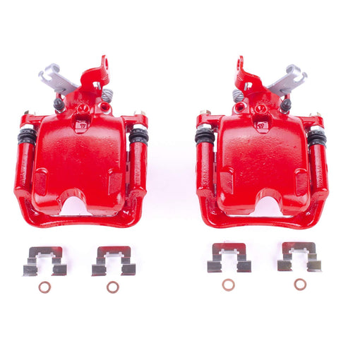 Power Stop Pair of High-Temp Red Powder Coated Rear Calipers For Buick LaCrosse, Buick Regal, Cadillac XTS, Chevrolet Impala, Chevrolet Ma [Model Specific]