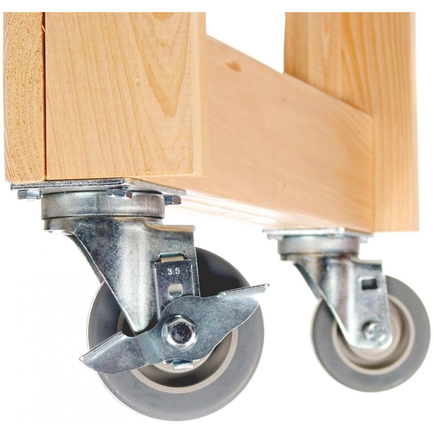 Primo Cypress Wood 601 Table for Primo Round Kamado Grill, 4 Wheels