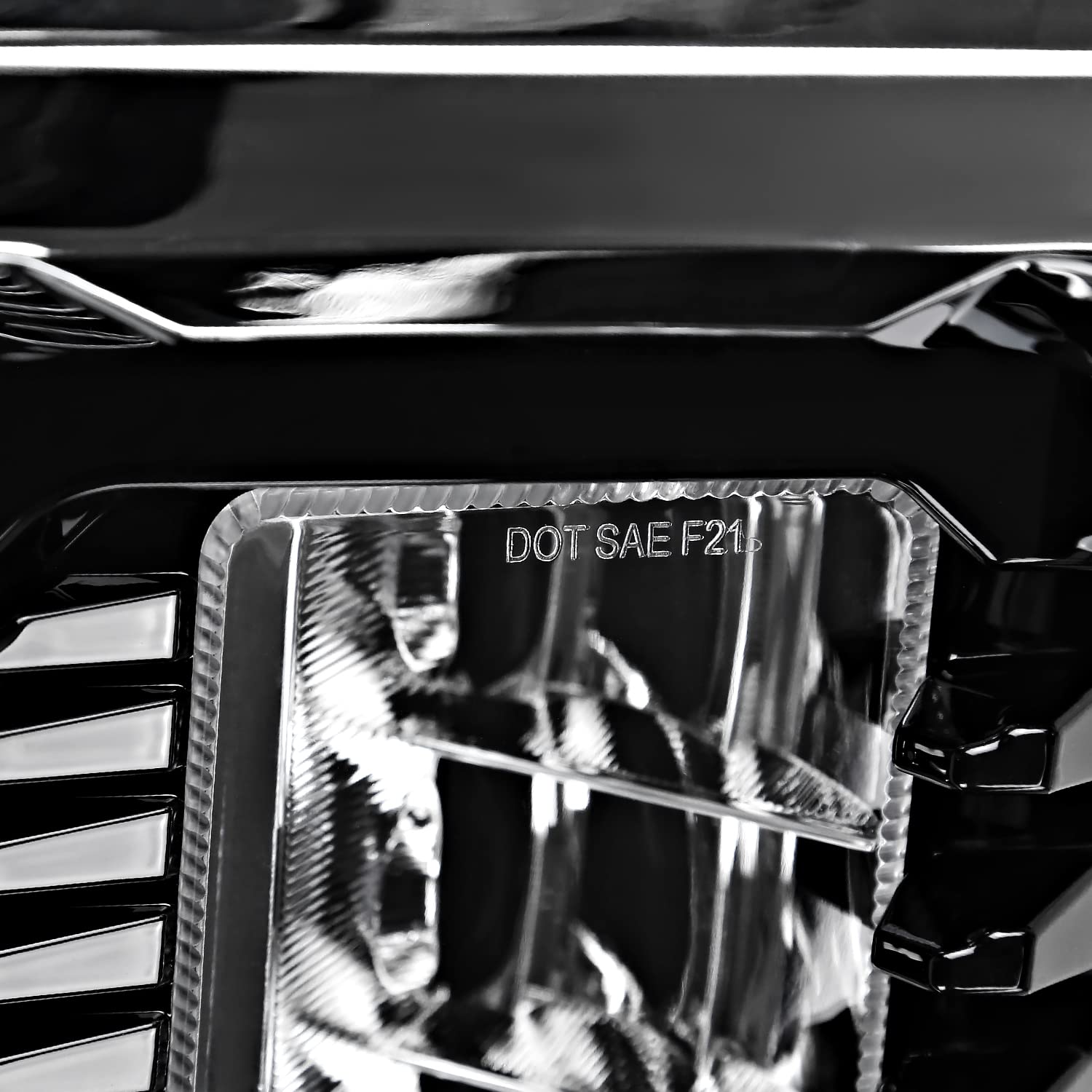 Chrome LED Fog Lights + Switch + Bezel SPEC-D TUNING Compatible with 2019-2021 GMC Sierra, Left + Right Pair Assembly