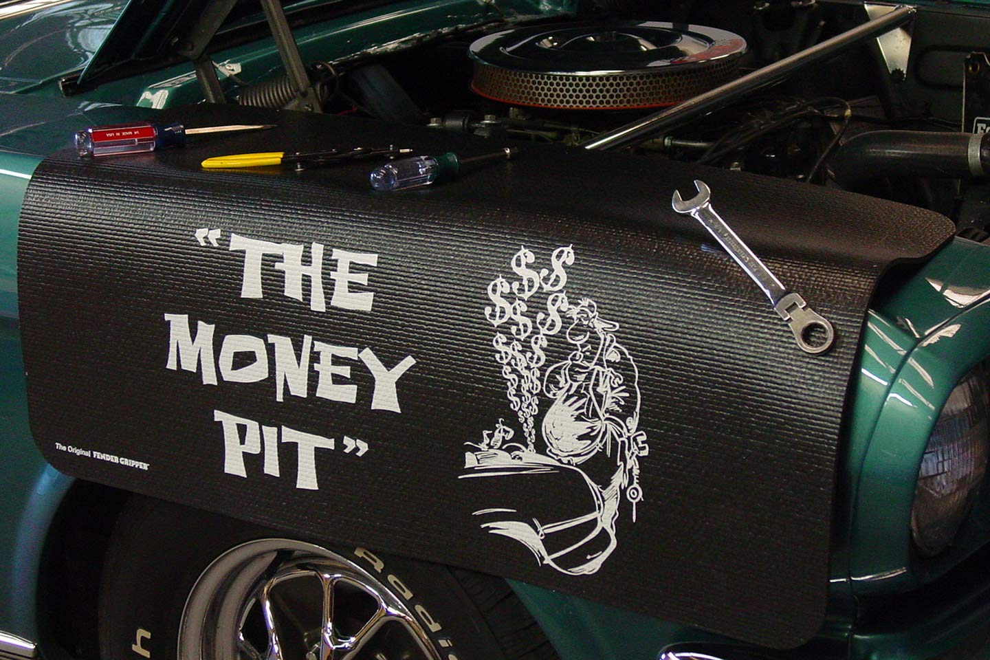 Fender Cover Gripper with The Money Pit Logo | Universal Fit | Standard Size 22" 34" | FG2307