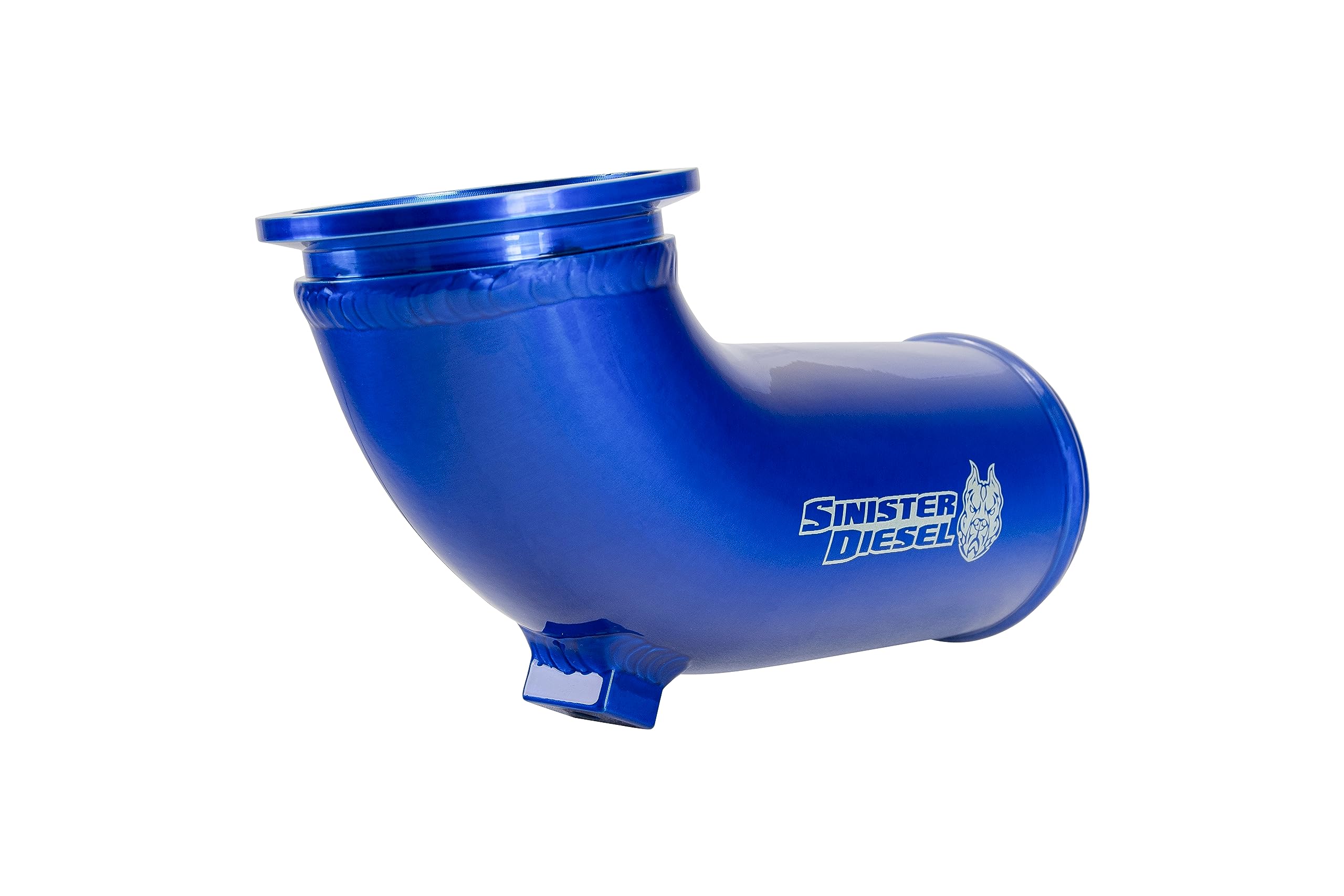 Sinister Diesel Blue Intake Elbow with Boots for Ford Powerstroke 1999.5-2003 7.3L