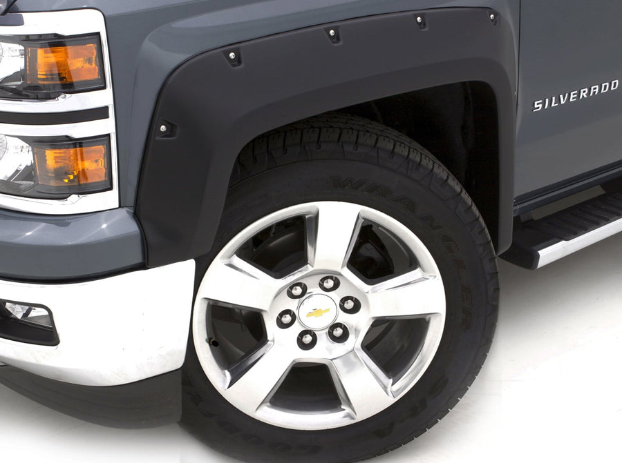 Lund Elite Series RX113SA Black Rivet Style Standard Fender Flare - 2 Piece