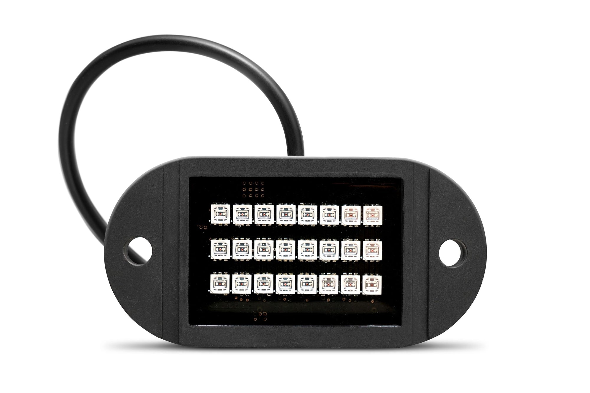 Magnetic LED Rock Lights by ECOXGEAR Waterproof Dirt Proof LEDCast Compatible - Includes 4-Zone LED Controller with Remote Control (4-Pack)