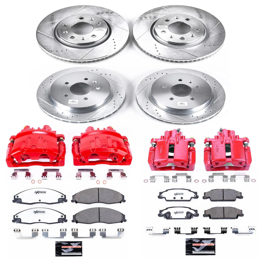 Power Stop Z26 KC1424-26 Front & Rear Street Warrior Brake Kit Cadillac For Cadillac STS 2005-2008 [Model Specific]