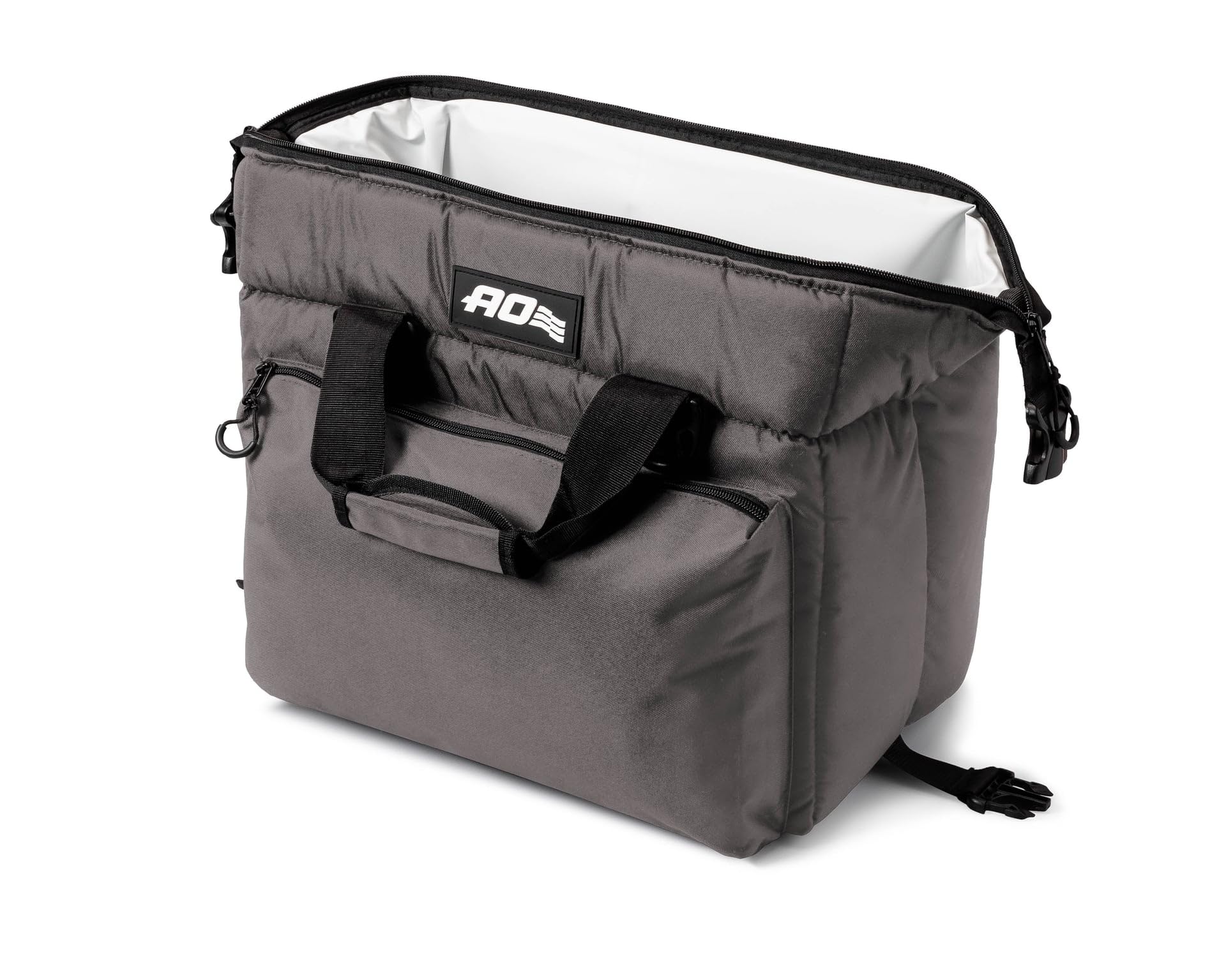 AO Coolers Canvas Caravan Soft Cooler with High-Density Insulation, Oversized Storage Pockets, Charcoal, 24-Can