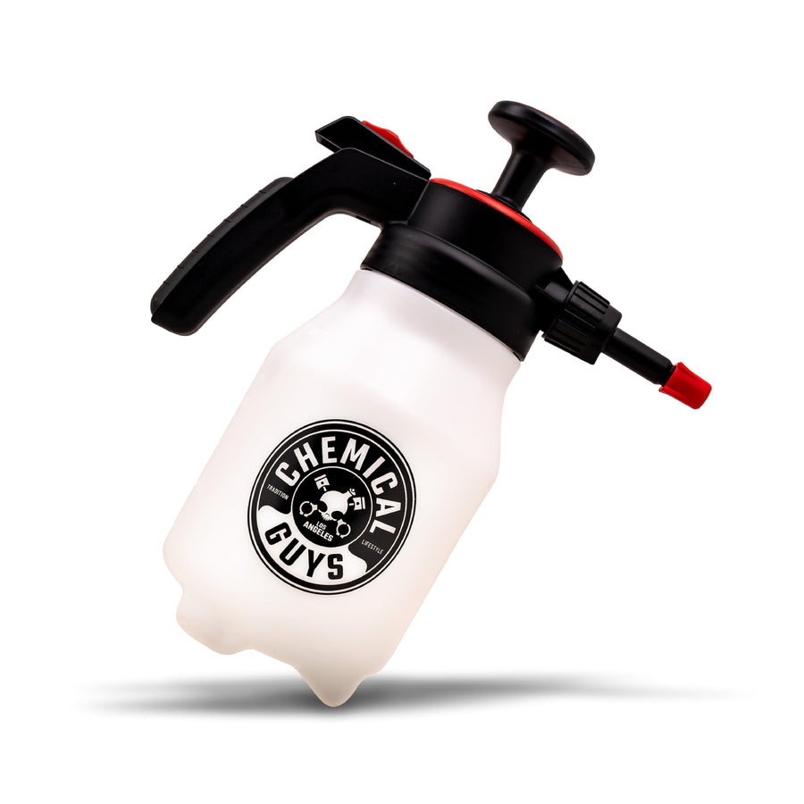 Mr. Sprayer Chemical Guys Full Function Pressure Atomizer and Pump Sprayer, Professional 50 oz Spray Bottle for Cleaning & Washing, for Home, Garden, Car Detailing, Easy Pump Action and Adjustable