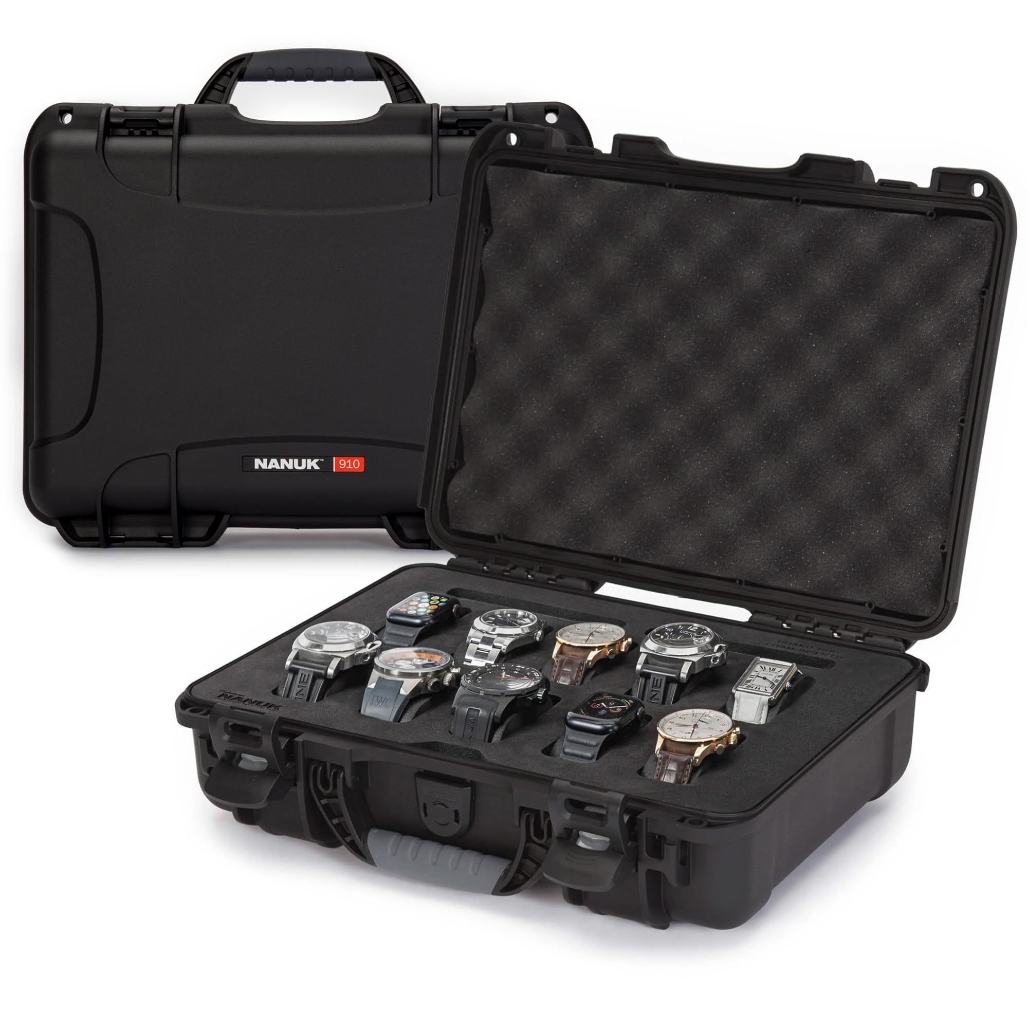 Waterproof Nanuk 910 Watch Case with Foam Insert, Black
