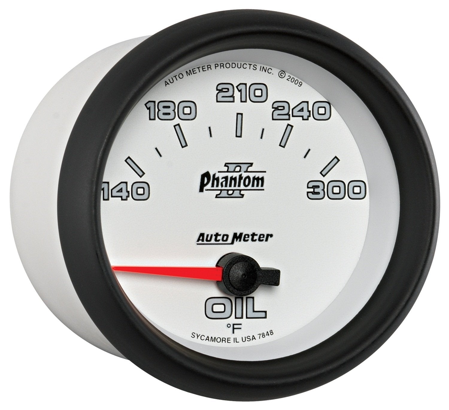 Auto Meter Phantom II 7848 2-5/8" 140-300 Degree Fahrenheit Oil Temperature Gauge