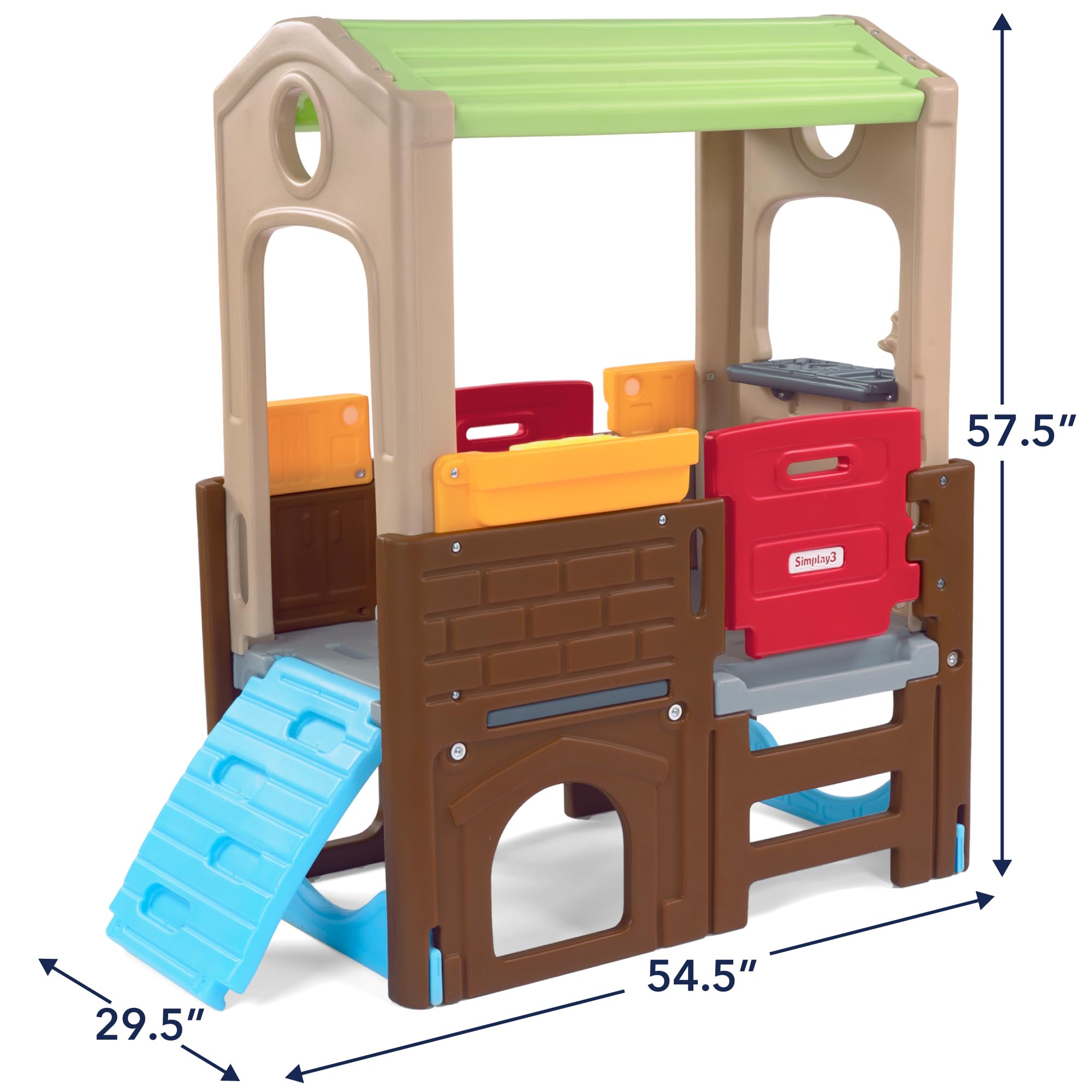 Simplay3 Discovery Playhouse Young Explorers - Indoor or Outdoor Clubhouse and Activity Playset for Toddlers and Kids, Made in USA
