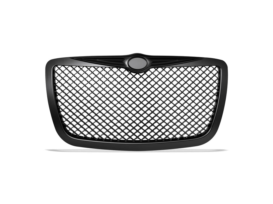Mesh Front Hood Grille Armordillo USA - Matte Black Fits 2005-2010 Chrysler 300/300C