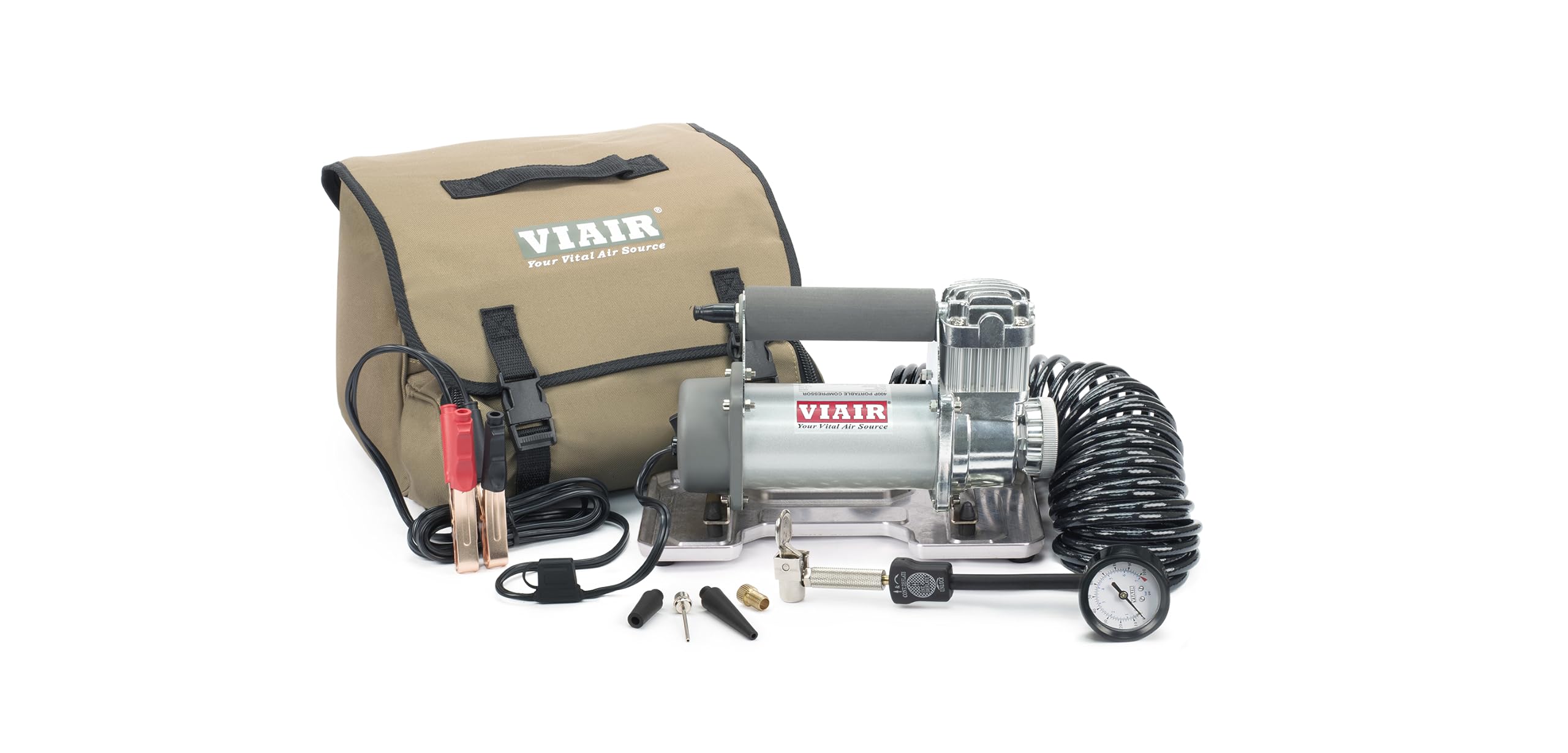 400P VIAIR - 40043 Portable Compressor Kit. Tire Pump, Truck/SUV Tire Inflator, For Up to 35 Inch Tires