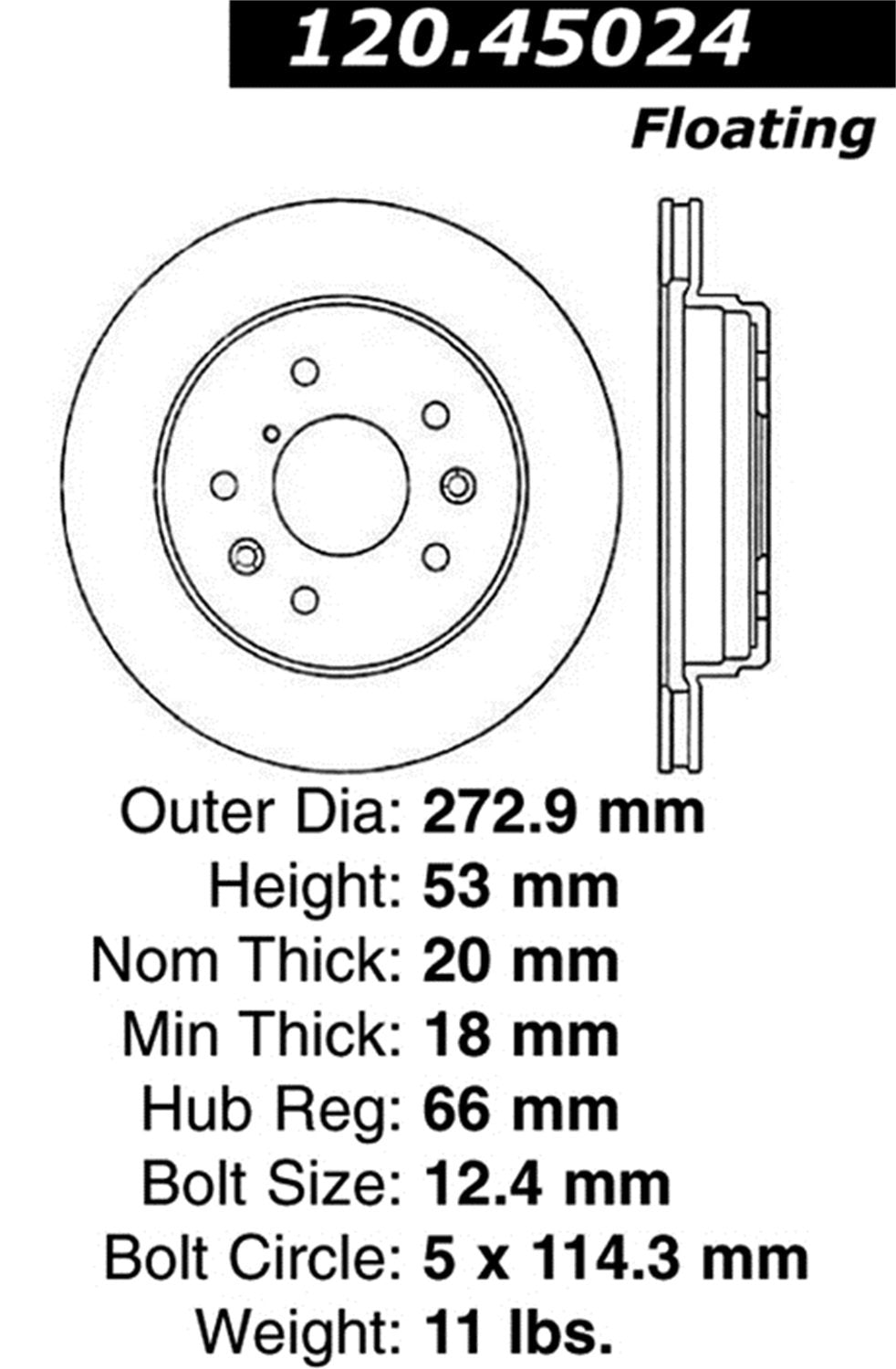 Brake Rotor StopTech (126.45024SL)