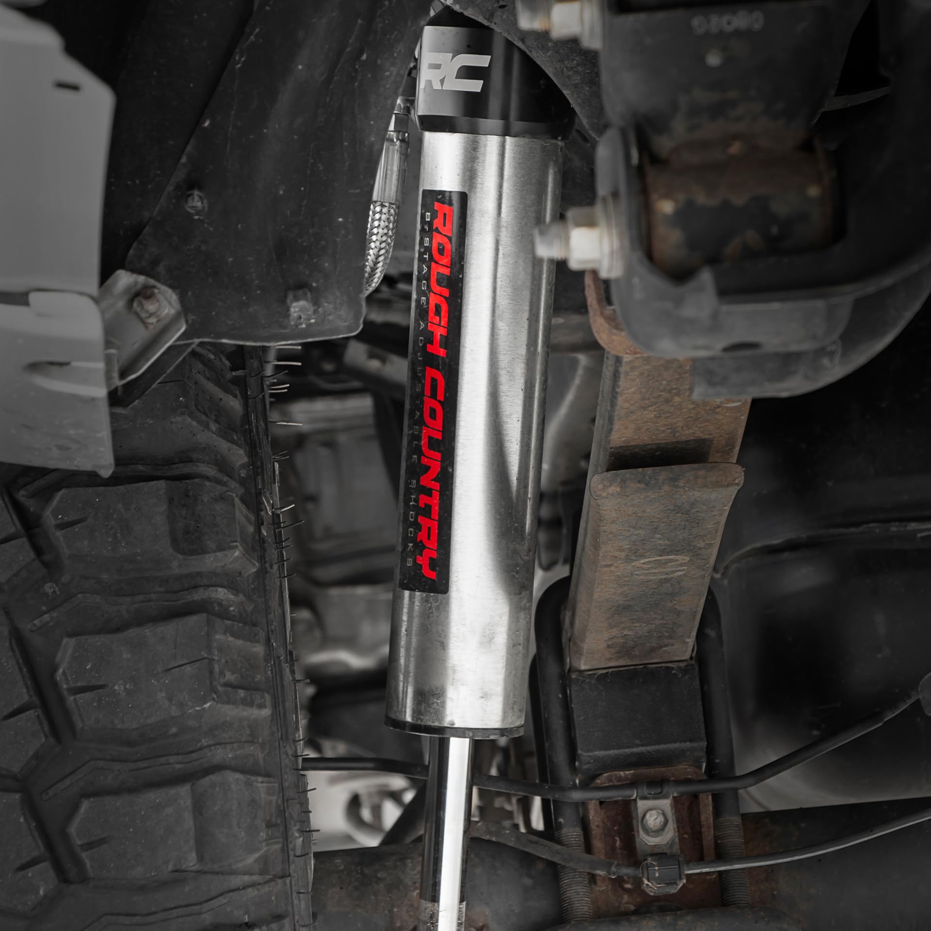 Rough Country 3" Vertex Adjustable Rear Shocks for 2005-2023 Tacoma - 699010