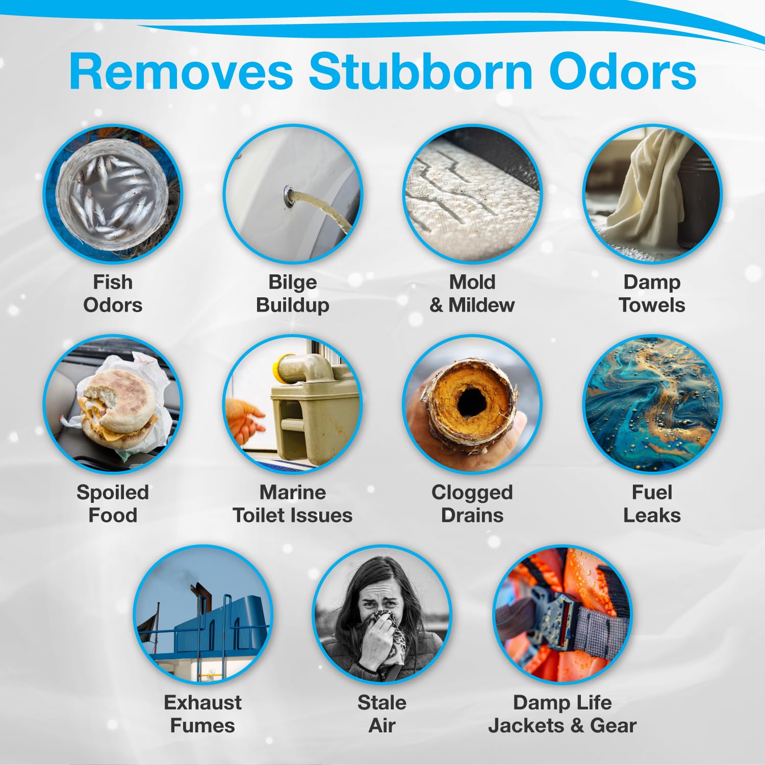 Biocide Systems Shocker Marine, Quick Release Odor Eliminator for Boats, Eco-Friendly Chlorine Dioxide Odor Bomb for Removing Mildew, Fish, & Food Smells, Up to 250 Cubic Feet of Interior Space