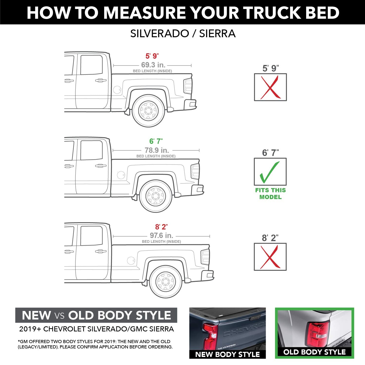 Roll-N-Lock M-Series XT Retractable Truck Bed Tonneau Cover | 221M-XT | Fits 2014 - 2018, 2019 Ltd/Lgcy 6' 7" Chevy/GMC Silverado/Sierra Bed (78.9")